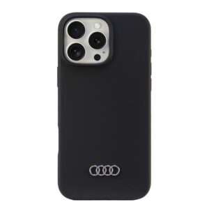 Kitos prekės Audi  Audi Silicone Case iPhone 16 Pro Max 6.9" black/black hardcase AU-LSRIP16PM-Q3/D1-BK 