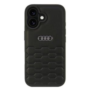 Kitos prekės Audi  Audi Synthetic Leather iPhone 16 6.1" black/black hardcase AU-TPUPCIP16-GT/D2-BK 
