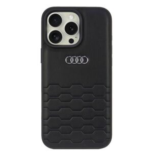 Kitos prekės Audi  Audi Synthetic Leather iPhone 16 Pro Max 6.9" black/black hardcase AU-TPUPCIP16PM-GT/D2-BK 