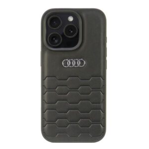 Kitos prekės Audi  Audi Synthetic Leather iPhone 16 Pro 6.3" black/black hardcase AU-TPUPCIP16P-GT/D2-BK 