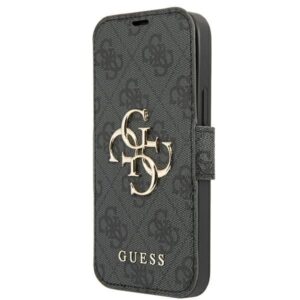 Kitos prekės Guess  Guess GUBKP13X4GMGGR iPhone 13 Pro Max 6.7" gray/gray book 4G Big Metal Logo 