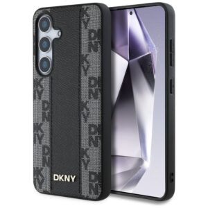 Другие товары DKNY  DKNY Leather Checkered Pattern MagSafe Case for Samsung Galaxy S25 Black 