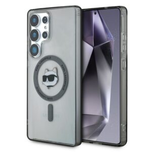 Kitos prekės Karl Lagerfeld  Karl Lagerfeld Button Choupette Head Printed Logo MagSafe Samsung Galaxy S25 Ultra case black 