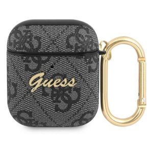 Kitos prekės Guess  Guess 4G Script Metal Collection case for AirPods 1 / 2 - gray 