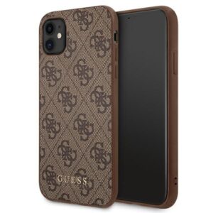 Kitos prekės Guess  Guess 4G Metal Gold Logo Case for iPhone 11 / Xr 6.1" - Brown 