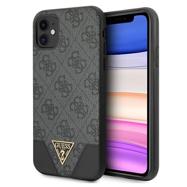 Citas preces Guess Guess 4G Triangle Collection case for iPhone 11 6.1" / Xr - gray
