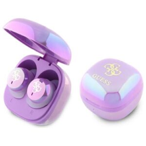 Kitos prekės Guess  Guess 4G Printed Logo Bluetooth TWS Headphones + Docking Station - Purple 