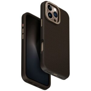 Kitos prekės UNIQ  Uniq Keva Max Magclick Charging Camera Stand Case for iPhone 16 Pro Max - Brown 