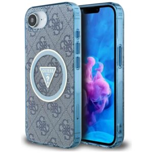 Kitos prekės Guess  Guess IML Metal Glitter 4G Circle Triangle MagSafe Case for iPhone 16e - Blue 