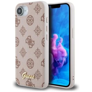 Citas preces Guess  Guess Peony Script Logo MagSafe iPhone 16e Case - Brown 