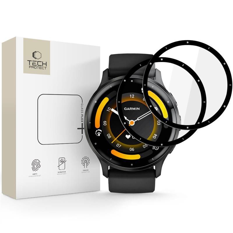 Citas preces Tech-Protect Tech-Protect Glass Flex+ 2-pack hybrid glass for Garmin Venu 3 - black