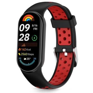 Citas preces Tech-Protect  Tech-Protect IconBand Air Strap for Xiaomi Smart Band 8 / 9 / 10 / NFC - Black and Red 