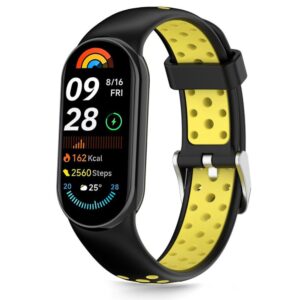 Citas preces Tech-Protect  Tech-Protect IconBand Air Strap for Xiaomi Smart Band 8 / 9 / 10 / NFC - Black and Yellow 