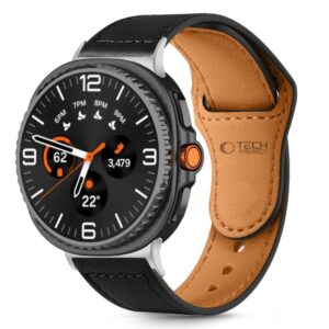 Citas preces Tech-Protect  Tech-Protect Leatherfit Strap for Samsung Galaxy Watch 40/44/46 mm - Black 