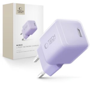 Citas preces Tech-Protect  Tech-Protect NCM25 USB-C PD 25W Wall Charger - Purple 