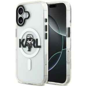 Kitos prekės Karl Lagerfeld  Karl Lagerfeld IML Karl Sketch Logo MagSafe Case for iPhone 17 - Transparent 