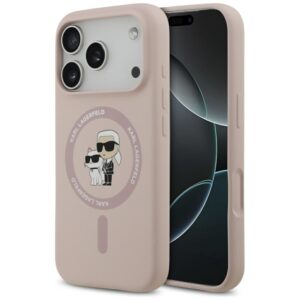 Citas preces Karl Lagerfeld  Karl Lagerfeld Silicone Karl&Choupette Ring MagSafe Case for iPhone 17 Pro - Pink 