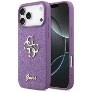 Kitos prekės Guess  Guess Fixed Glitter Big 4G case for iPhone 17 Pro Max - purple 