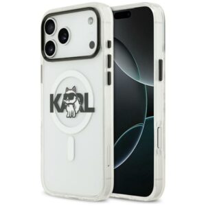 Citas preces Karl Lagerfeld  Karl Lagerfeld IML Choupette Sketch Logo MagSafe iPhone 17 Case - Clear 