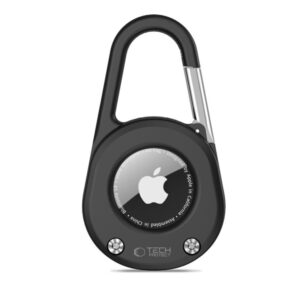 Citas preces Tech-Protect  Tech-Protect Slidelock Carabiner Keychain Case for Apple AirTag 1/2 - Black 