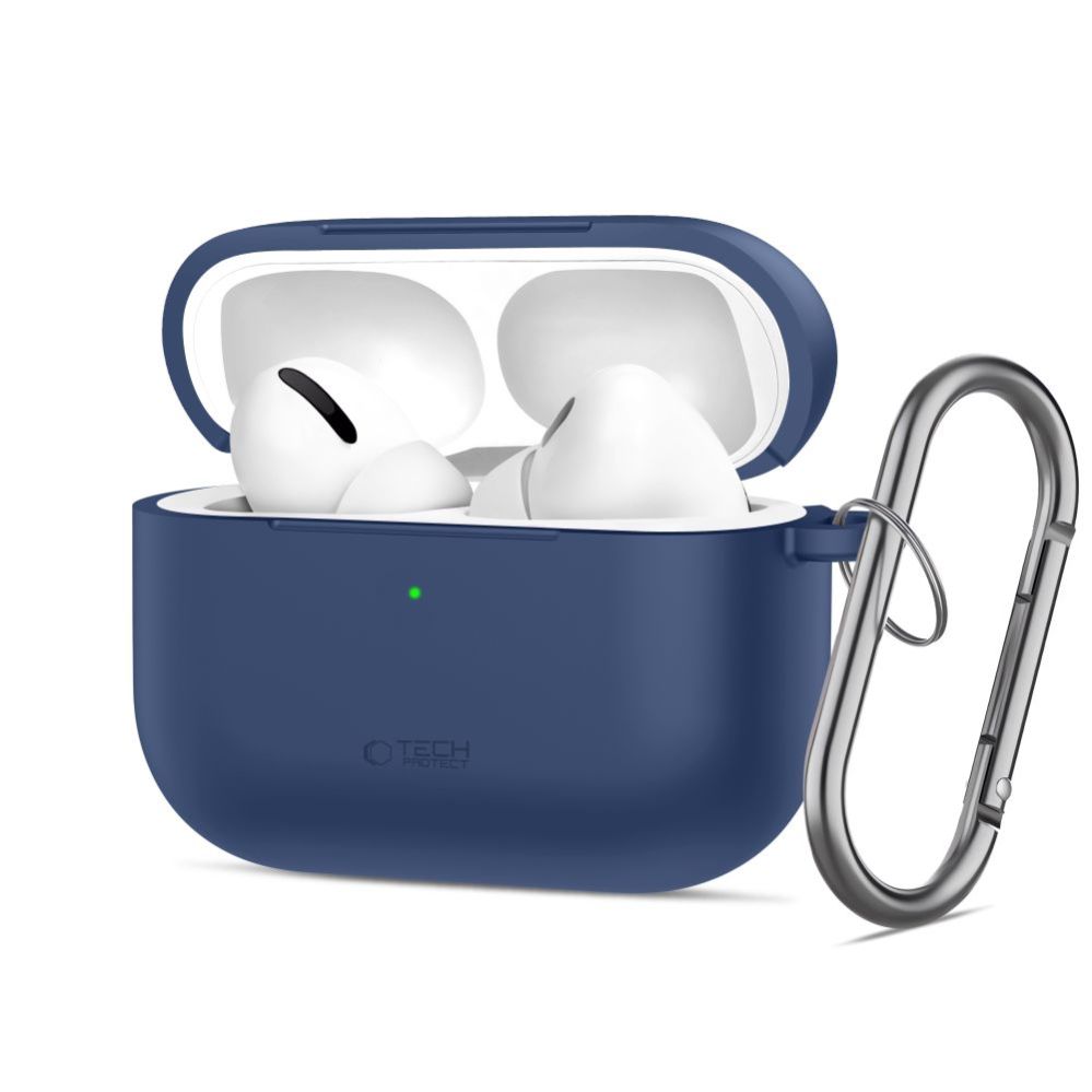 Citas preces Tech-Protect Tech-Protect Silicone Hook Case for AirPods Pro - Navy Blue