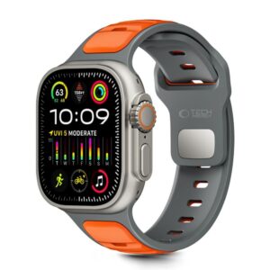 Citas preces Tech-Protect  Tech-Protect IconBand Line Strap for Apple Watch 44 / 45 / 46 / 49 mm - Gray-Orange 