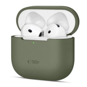 Citas preces Tech-Protect  Tech-Protect Silicone Case for Apple AirPods 4 - Olive 