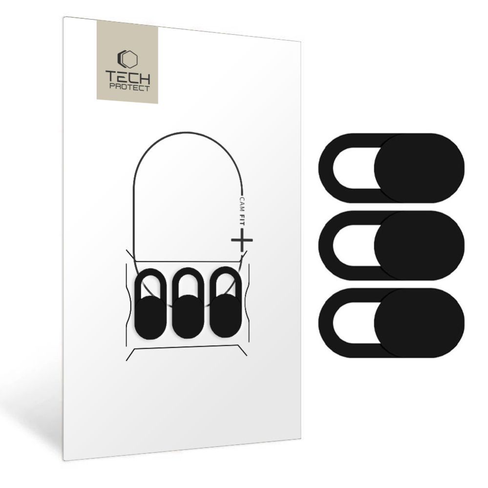 Muud kaubad Tech-Protect Tech-Protect Cam Fit+ 3-pack laptop camera cover - black