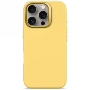 Citas preces Decoded  Decoded AntiMicrobial Silicone Backcover with MagSafe for iPhone 16 Pro - Yellow 