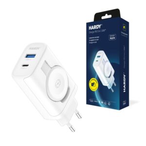 Kitos prekės 3MK  Inductive mains charger 3mk HARDY Charger PD 2in1 33W USB-C USB-A - white 