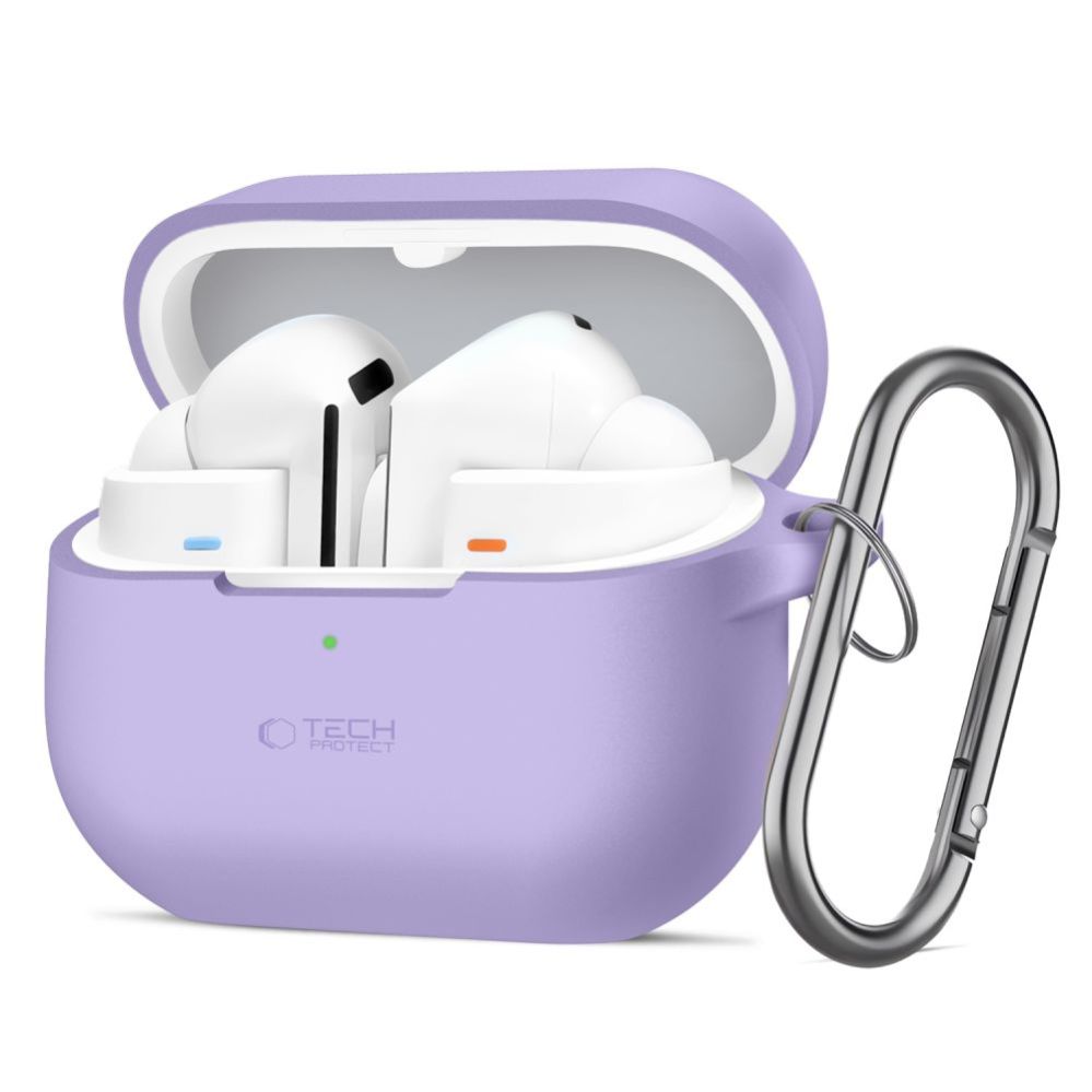 Citas preces Tech-Protect Tech-Protect Silicone Hook Case for Samsung Galaxy Buds 3 / 3 FE / 3 Pro - Purple