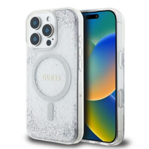 Kitos prekės Guess  Guess GUHMP16XRGRGES iPhone 16 Pro Max 6.9" silver/silver hardcase Resin Gradient Glitter MagSafe 