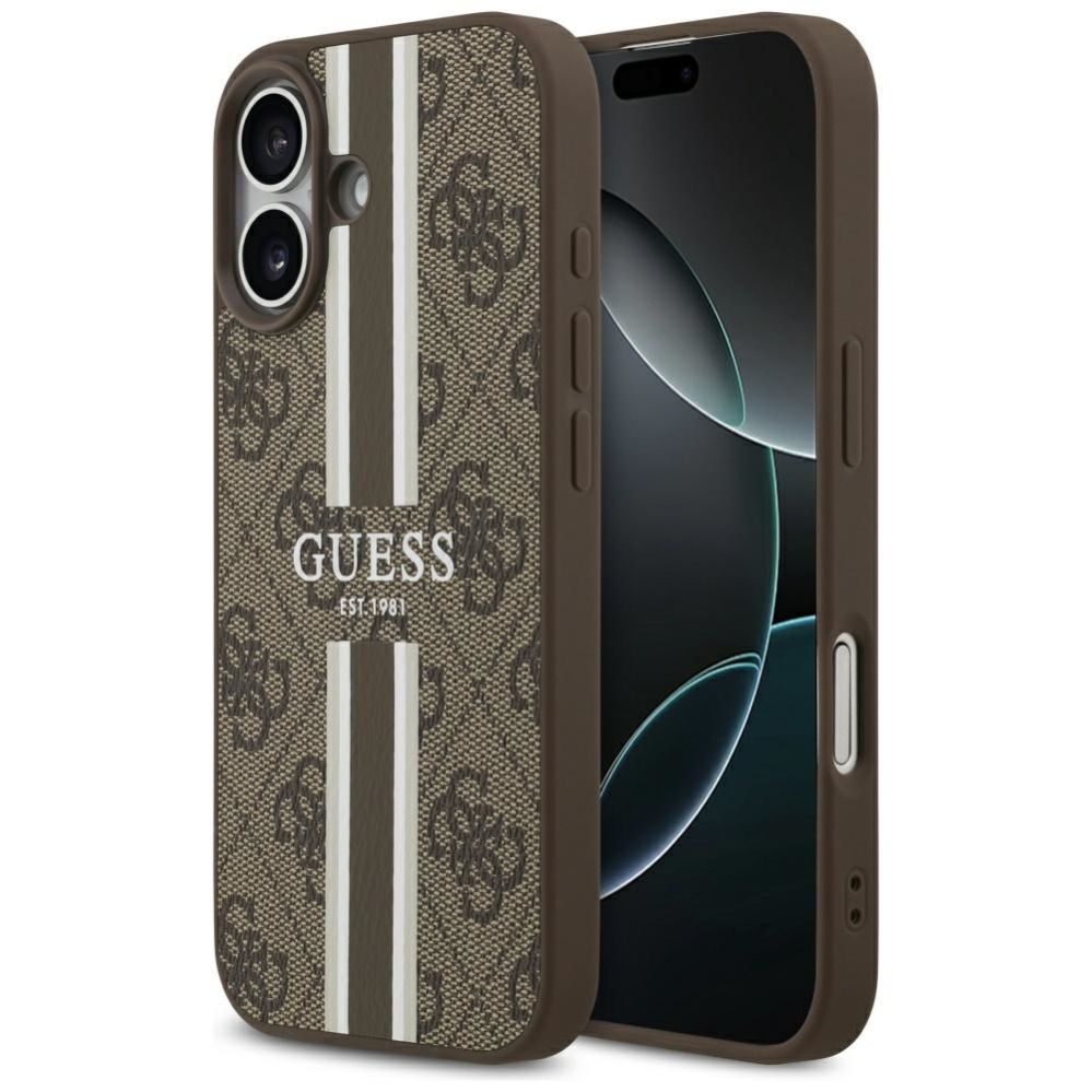 Muud kaubad Guess Guess 4G Printed Stripes MagSafe case for iPhone 17 - brown