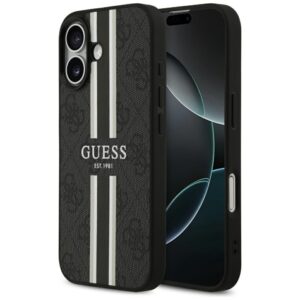 Kitos prekės Guess  Guess 4G Printed Stripes MagSafe case for iPhone 17 - black 