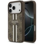 Other goods Guess  Guess 4G Printed Stripes MagSafe case for iPhone 17 Pro - brown 