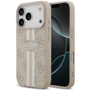 Kitos prekės Guess  Guess 4G Printed Stripes MagSafe Case for iPhone 17 Pro - Pink 
