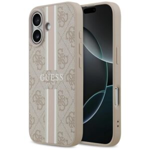 Kitos prekės Guess  Guess 4G Printed Stripes MagSafe Case for iPhone 17 - Pink 