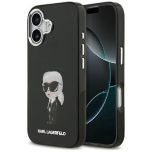Citas preces Karl Lagerfeld  Karl Lagerfeld IML Aquarelle Karl & Logo MagSafe Case for iPhone 17 - Black 