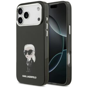Citas preces Karl Lagerfeld  Karl Lagerfeld IML Aquarelle Karl & Logo MagSafe Case for iPhone 17 Pro Max - Black 