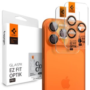 Citas preces Spigen  Spigen Optik Pro Camera Lens Glass for iPhone 16 Pro / Max / 17 Pro / Max - Orange 