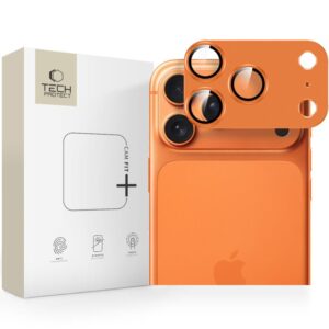 Citas preces Tech-Protect  Tech-Protect Camfull Fit+ Camera Lens Glass for iPhone 17 Pro Max - Orange 