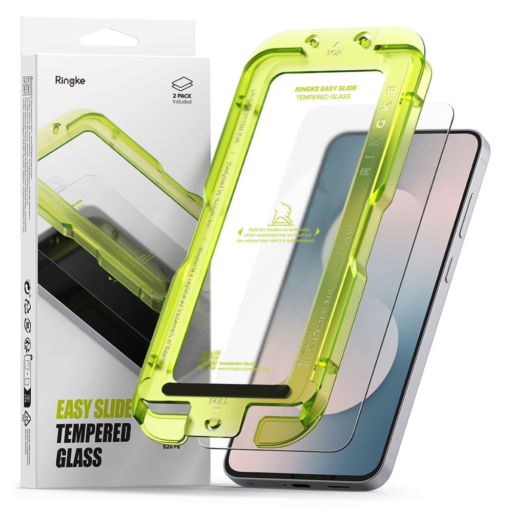 Citas preces Ringke Ringke Easy Slide Tempered Glass 2-Pack for Samsung Galaxy S25 FE
