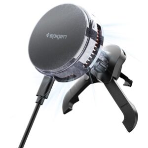 Kitos prekės Spigen  Spigen Essential EV25MFAQ Magnetic MagSafe Car Air Vent Mount - Black 
