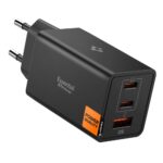 Kitos prekės Spigen  Spigen Essential EE673EU 3-port charger 2xUSB-C 1xUSB-A 67W - black 