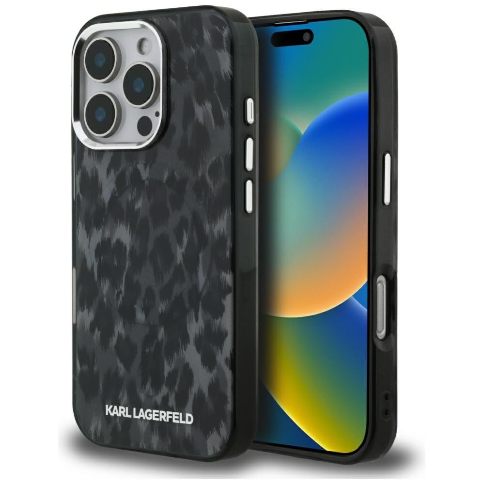 Muud kaubad Karl Lagerfeld Karl Lagerfeld IML Leopard Pattern MagSafe Case for iPhone 16 Pro - Black