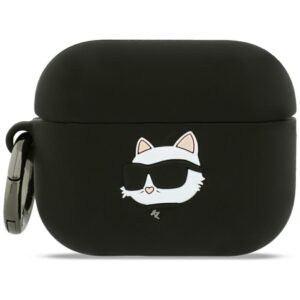 Citas preces Karl Lagerfeld  Karl Lagerfeld Silicone Choupette Head 3D Case for AirPods Pro 3 - Black 