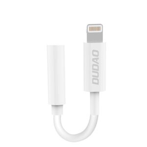 Kabelis Dudao  Dudao audio adapter headphone adapter from Lightning to 3.5 mm mini jack white (L16i white) 