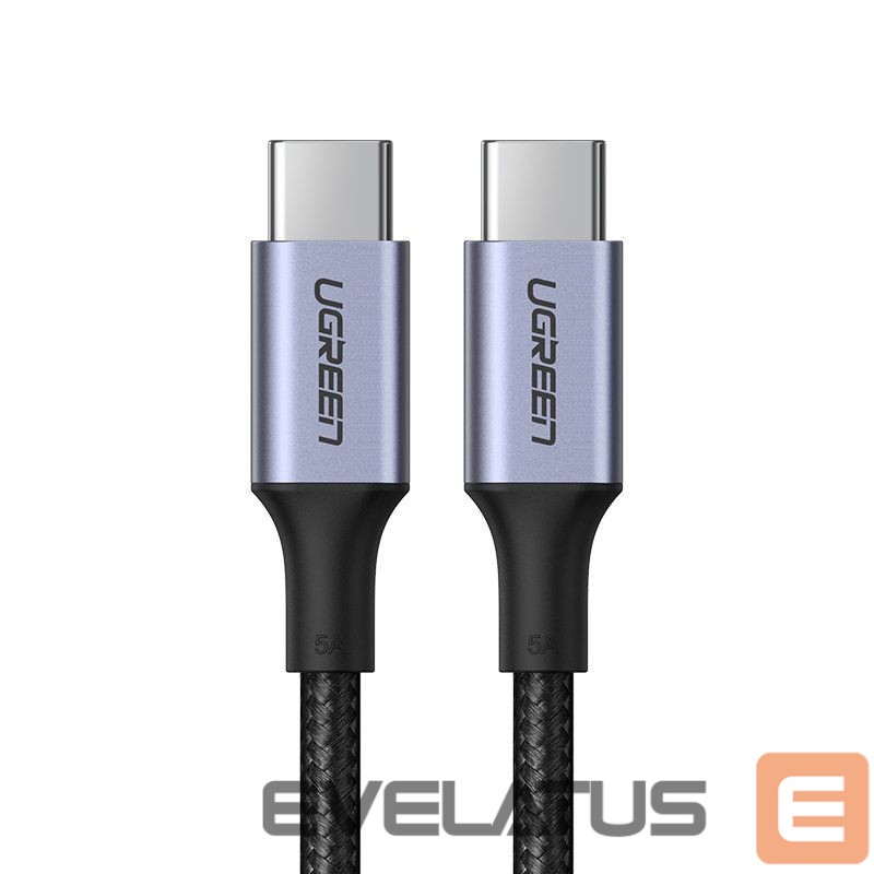 Kaabel Ugreen Ugreen US316 90120 USB-C - USB-C PD QC FCP cable 100W 5A 480Mb/s 3m - gray
