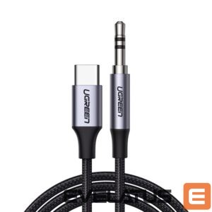 Kabelis Ugreen  cable USB C - mini jack 3.5mm 1m (AV143) Grey