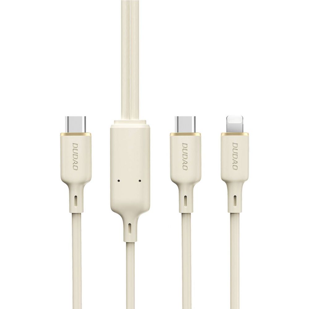 Muu telefoni lisavarustus Dudao Dudao L7SF 2in1 cable USB-C - USB-C / Lightning 100W 1.2m - beige